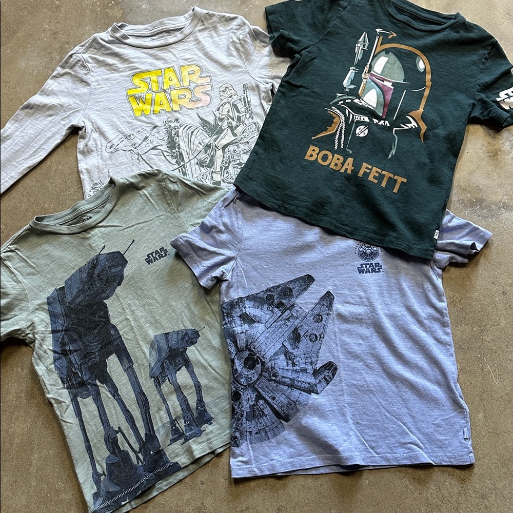 THE GAP x Star Wars (4) T-Shirt Lot Sz YS Preowned